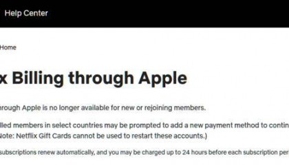 Netflix与苹果的支付系统彻底说拜拜!
