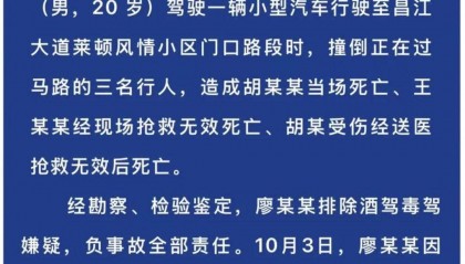 江西一家三口被撞身亡案开庭 死者家属:限速40公里跑到105公里,司机疑与女友吵架后超速泄愤