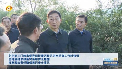 河南省委书记,赴黄河沿线督导,现场研究部署
