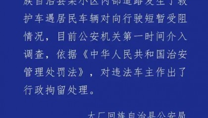 河北大厂警方:违法车主已被行拘