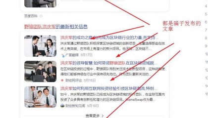 野狼团队洪庆军的区块链投资骗局:网络虚假文章的背后