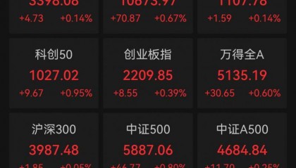 沪指收涨0.14%逼近3400点,大消费股反弹