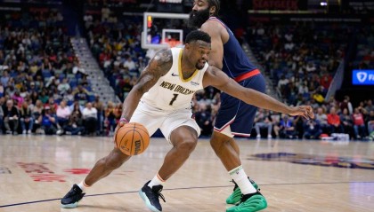 锡安高效三双哈登25+17 CJ23分鹈鹕胜快船