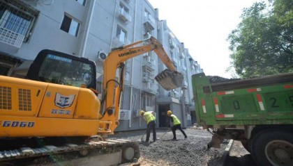 海淀区上地东里小区旧改老楼亮出新立面