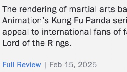 国外影评人:《哪吒2》对武打场面渲染如《功夫熊猫》一样优美