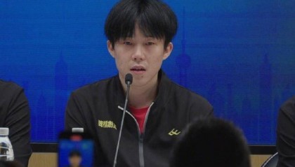 王楚钦谈战胜林诗栋:和他水平接近,抱着拼的心态去面对