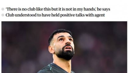 卫报:利物浦考虑到萨拉赫35万镑周薪,认为续约不可能太迅速