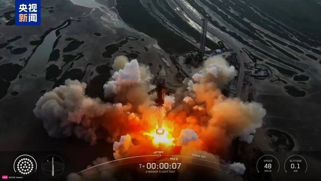 这次没有空中爆炸！1个小时飞越半个地球，马斯克星舰终于成功了，现场欢呼声、鼓掌声响成一片