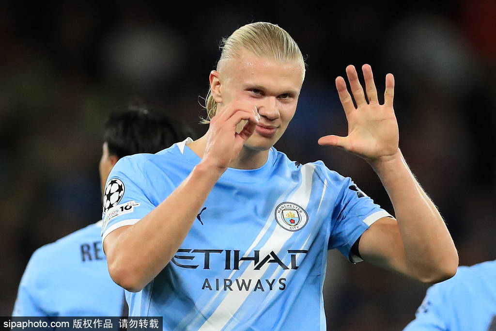 哈兰德欧冠50球史上第一快 瓜帅:他能破C罗140球纪录