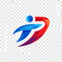 857体育直播品牌Logo橙色与深蓝色搭配的图形标识